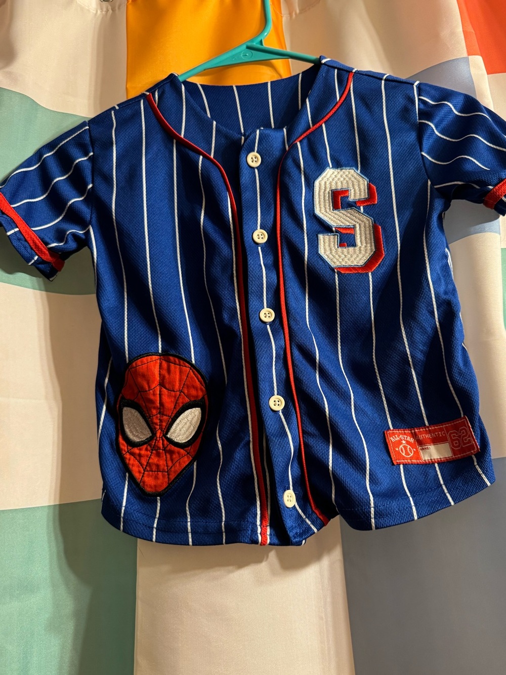 Marvel - Boys Spider-Man baseball jersey- size 6